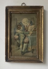 Original Antique 19th Century Victorian Portrait Watercolour Painting