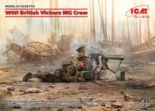 ICM 1/35 WW1 British Vickers MG Crew (Vickers MG & 2 Figures) - 35713