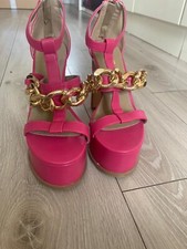 Ego Pink Gold Chain Heels Size 4