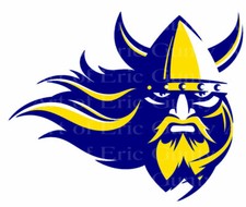 Blue and Yellow Viking Mascot
