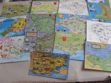POSTCARD - MAP - MAPS - BRITISH  MAPS - JOB LOT 13 CARDS