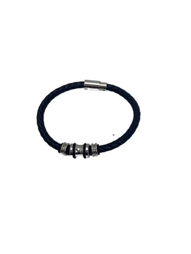 Police bracelet leather blk - bracelet,