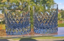 Pair of Tyrone Crystal Sperrin Whisky Glasses Tumblers 3"