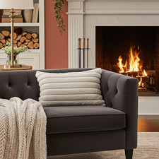 Ribbed faux fur - faux, bolster