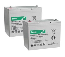 2 X LUCAS 12V 85AH (75AH)