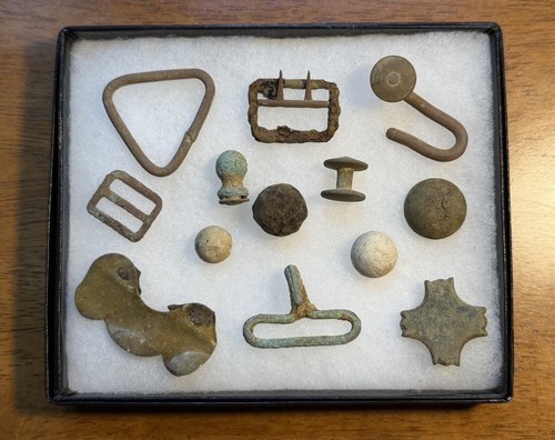 Civil war relics display - war, dug