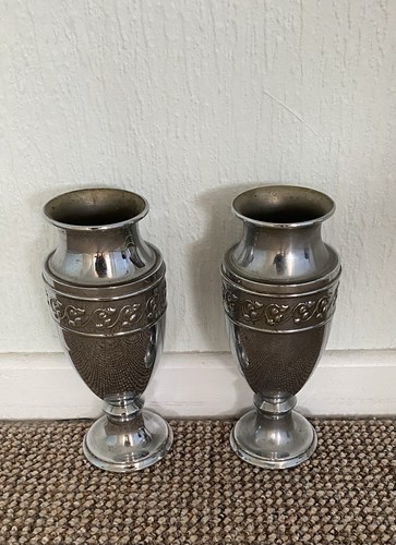 Pair vintage chrome mid - of,