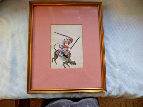 Framed original chinese pith - ,