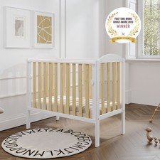 White Natural Waffi Mini Cot
