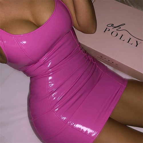 Mini dress pvc - pvc, leather