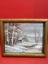Vintage Winter Landscape Oil