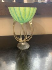 Green Art Glass Jellyfish