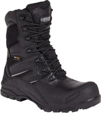 Apache Combat Non Metallic High Leg Waterproof Safety Boots Black SecurityPolice