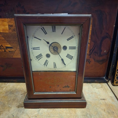 Antique 19th shelf - , clock