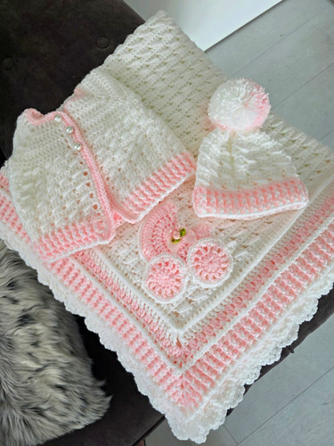 Handmade girl white pink - handmade,