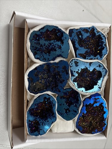 Tray aura half geode - of, 7