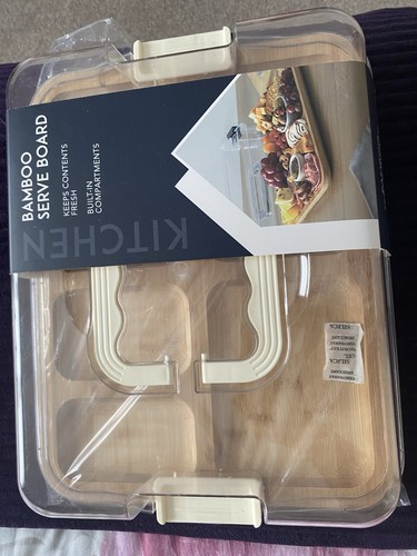 Bamboo serve board - bamboo, new