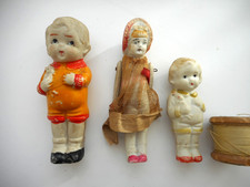 Antique doll all bisque porcelain dolls x 3 1920s