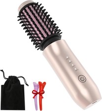 Cordless Hair Curling Brush, 3 in 1 Hot Hair Brush 40mm, Portable Hair Curler