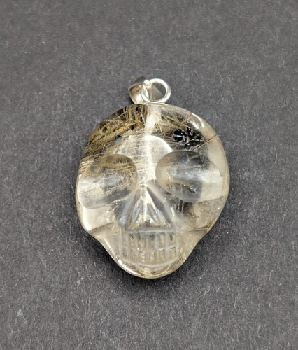 Golden rutile quartz - quartz, carved