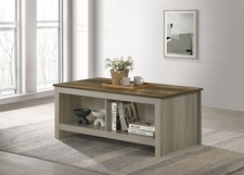 43"W Gray Oak Coffee Table