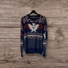 Ralph Lauren Polo Thunderbird Southwestern Aztec Navajo Eagle Jumper Sweater L