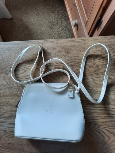 Vera pelle white crossbody bag - pelle,