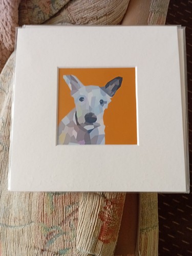 Dog geometric art - dog,