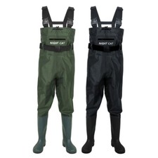 Night Cat PVC Chest Waders size 7 8 9 10 11 12 13 Carp Fly Coarse Fishing Tackle