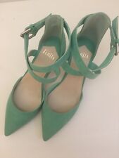 Faith - Light Green Suedette 'Caff' High Stiletto Heel Pointed Toe Shoes 
