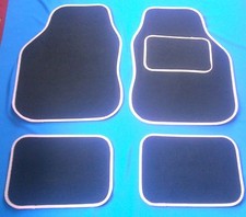 Black & Pink Car Mats For Hyundai i10 i20 i30 Coupe Accent Getz Atoz