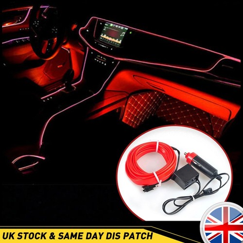 Red led car interior fiber - red,