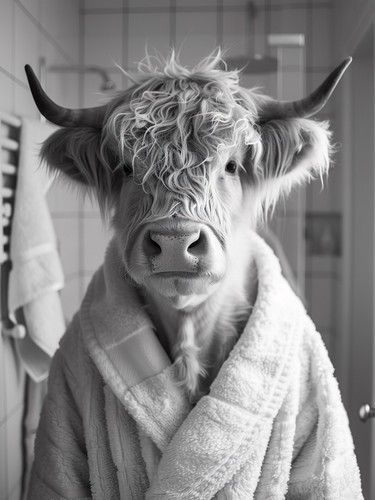 Highland cow robe and - highland,