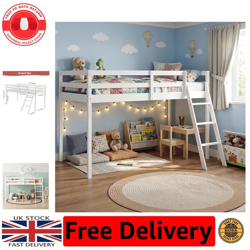 Sturdy white loft - white, bunk