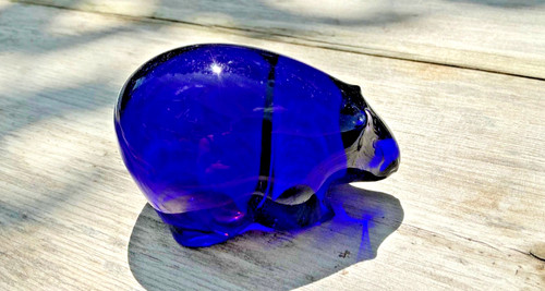 Vintage cobalt blue glass