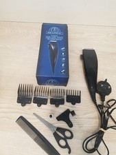 The Barbershop Hair Clipper Set - 4Comb Attachments, Scissors, Brush, Oil -Boxed