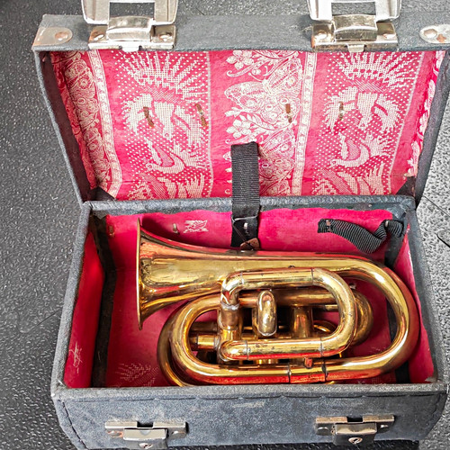 Brass pocket trumpet - brass,