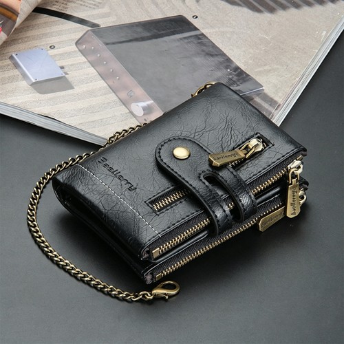 Mens bifold genuine - genuine, leather