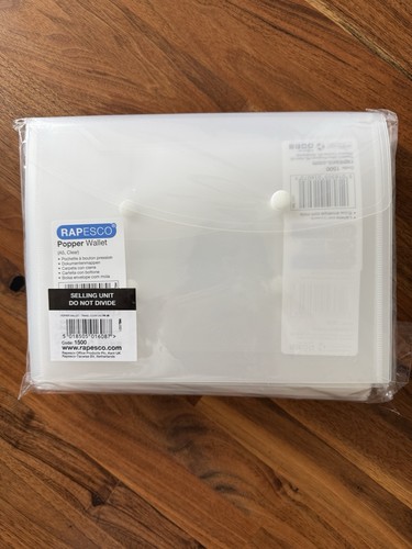 Plastic popper wallet - plastic, a5