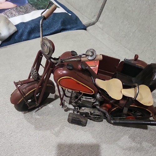 Vintage style metal motorcycle - vintage,
