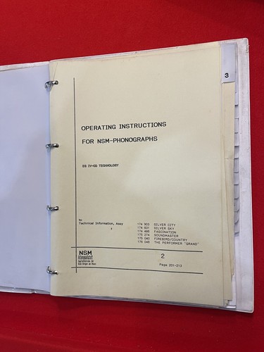 Nsm jukebox manual - nsm, cd