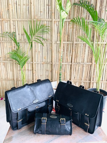 Genuine leather messenger - 16",