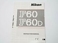 Nikon F60/F60D Instruction