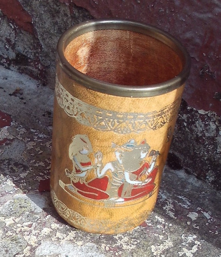 Vintage bamboo brush pot hand - vintage,