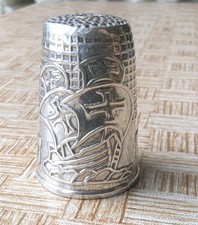 Galleon, Ship, Nautical Silver Vintage Thimble