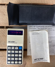 Vintage Sinclair Calculator Cambridge Universal with Case + Manual.