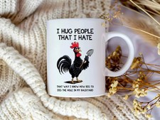 I Hug People That I Hate Sarcastic Humour Coffee Mug Birthday Christmas Gift New