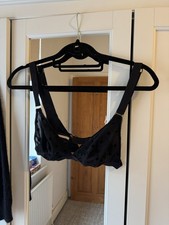 Stella McCartney Black Mesh Star Bra, Size L