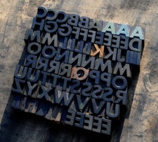 A-Z alphabet 27mm letterpress