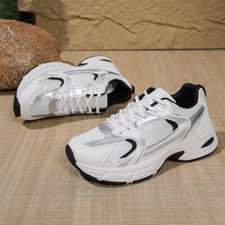 Womens Chunky Platform Trainers Walking Lace Up Fashion Sneakers Workout Shoes